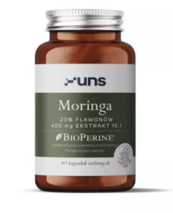 UNS -  MORINGA + BIOPERINE (60 kaps. vege)