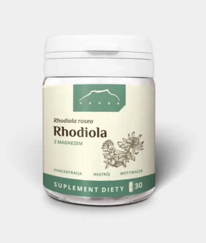 Nanga - Rhodiola z magnezem 30 kapsułek x 550 mg. be-effective