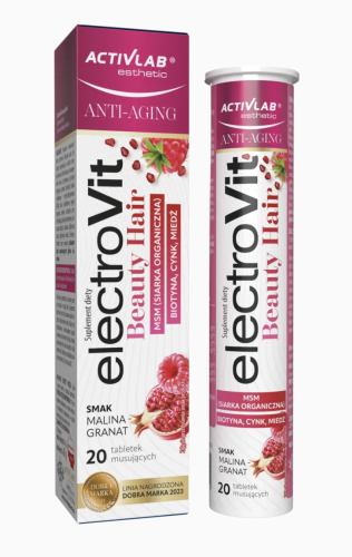 Activlab - ElectroVit BEAUTY Hair malina - granat tuba 20 tabl. be-effective