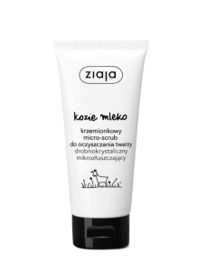 ZIAJA - KOZIE MLEKO krzemionkowy micro-scrub do oczyszczania twarzy drobnokrystaliczny mikrozłuszczający 75 ml.