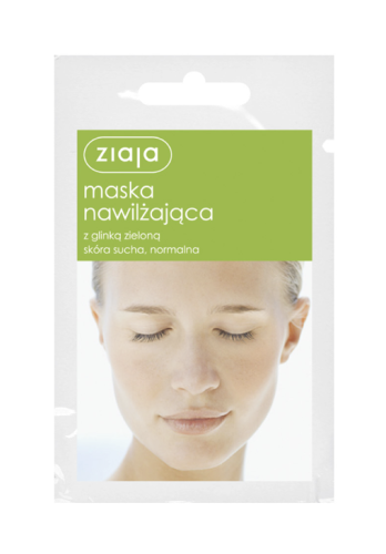ZIAJA - maska nawilżająca z glinką zieloną 7 ml. 1 saszetka be-effective