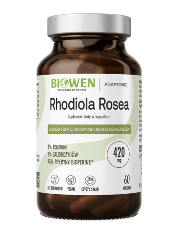 Biowen - Rhodiola Rosea - Różaniec Górski - 60 kapsułek - 420mg be-effective