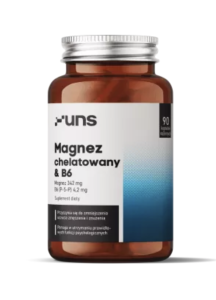 UNS - MAGNEZ CHELATOWANY & B6 90 vege kaps.