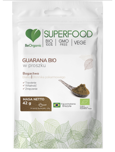 BeOrganic - Guarana bio 42 g. be-effective