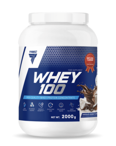 TREC - Odżywka białkowa - WHEY 100  JAR CHOCOLATE - COCONUT FLAVOUR - Białko 2000g  