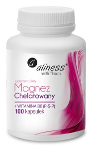 Aliness - Magnez Chelatowany 650mg + B6 - 100 kaps.