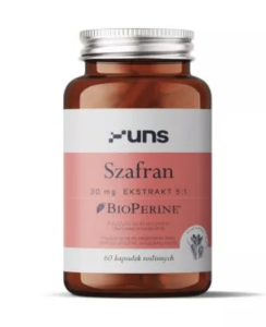 UNS -  SZAFRAN + BIOPERINE 60 VEGE KAPS.