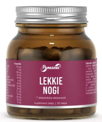 Panaseus - Lekkie nogi - 50 kapsułek - Kasztanowiec be-effective