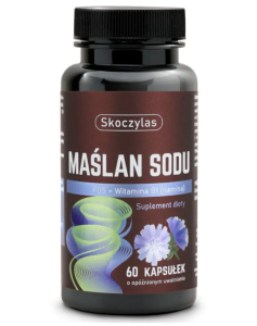 Skoczylas - MAŚLAN SODU + FOS z witaminą B1 (tiamina) 60 kaps.
