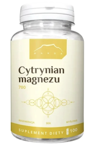 Cytrynian magnezu 100 kapsułek x 700mg - Nanga - Regeneracja Ciała i Umysłu be-effective