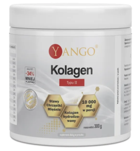 Yango - Kolagen Wołowy  typu II - 300g - stawy chrząstki mięśnie - 100% czysty kolagen