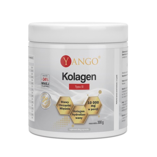 Yango - Kolagen Wołowy typu II - 300g - stawy chrząstki mięśnie - 100% czysty kolagen be-effective