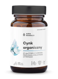 Aura Herbals - Cynk organiczny, kapsułki 60 szt. 