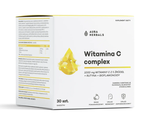 Aura Herbals - Witamina C Complex, 1000 mg, saszetki 30 szt. be-effective