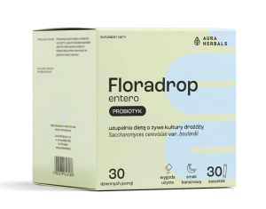 Aura Herbals - Floradrop Entero, Saccharomyces boulardii, probiotyk, saszetki 30 szt.