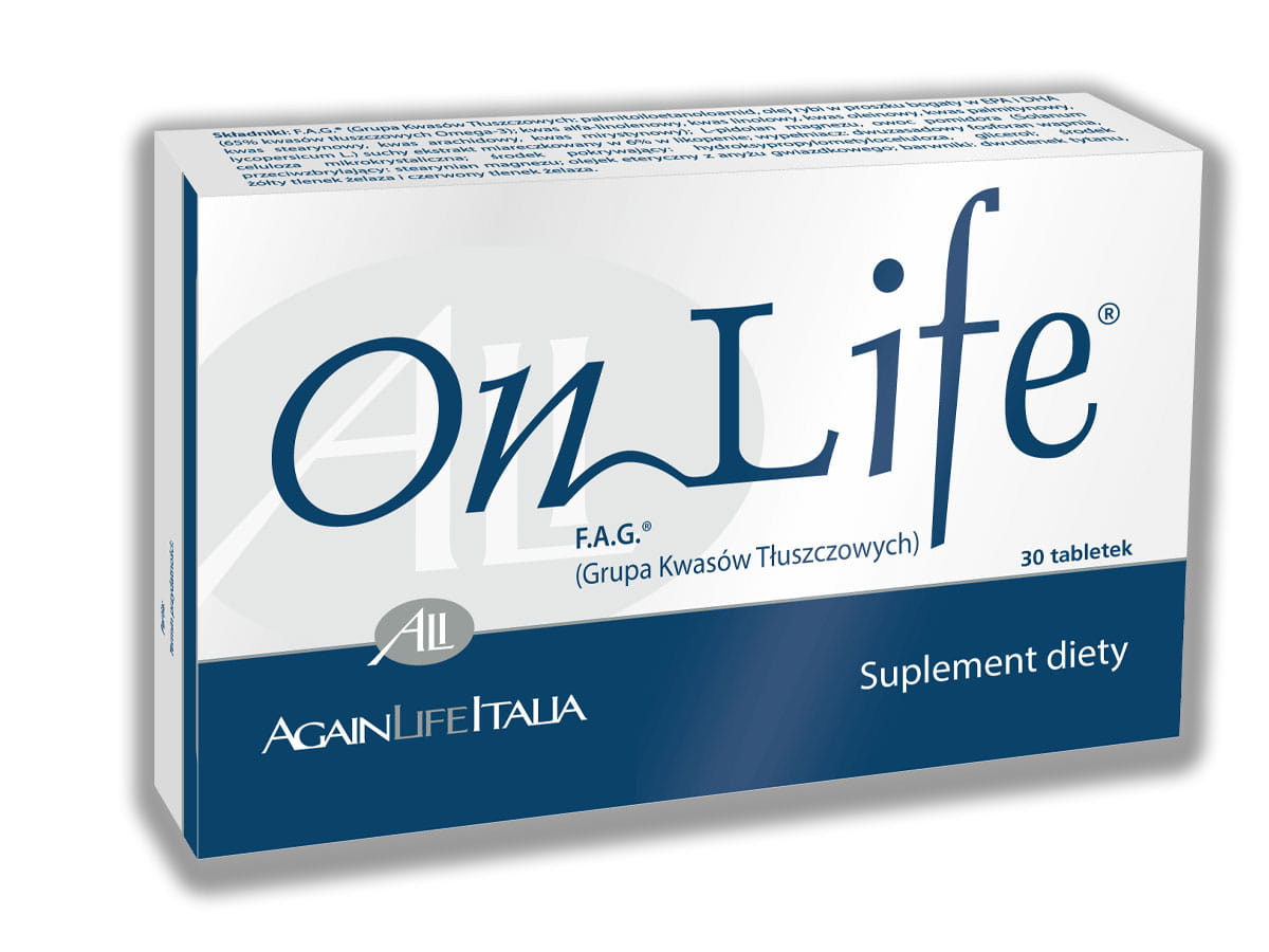 Пальмитоилэтаноламид (PEA) Again Life Italia OnLife, с омега-3, 30 капсул