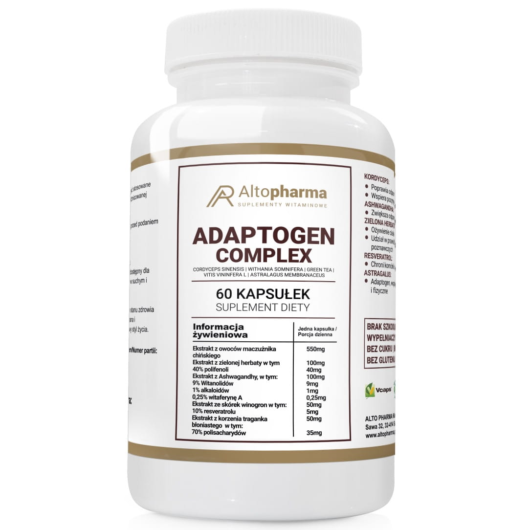 Комплекс адаптогенов Altopharma Adaptogen Complex, кордицепс и ашваганда, 60 капсул