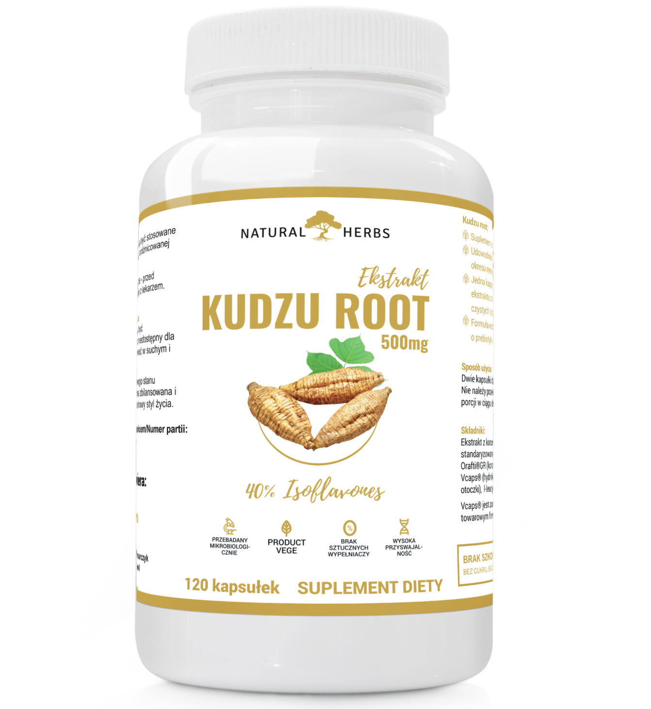 Экстракт корня кудзу AltoPharma Natural Herbs 500 мг, 40 % изофлавонов, с L-лейцином, 120 капсул