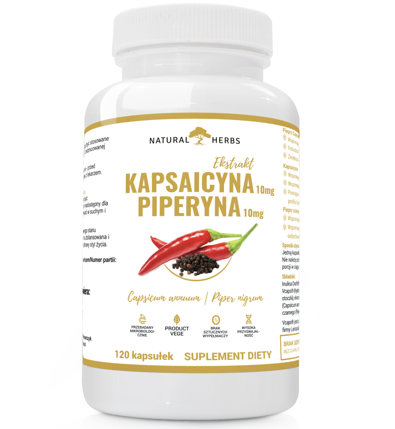 Капсаицин и пиперин Altopharma 10 мг + 10 мг, контроль веса, 120 капсул
