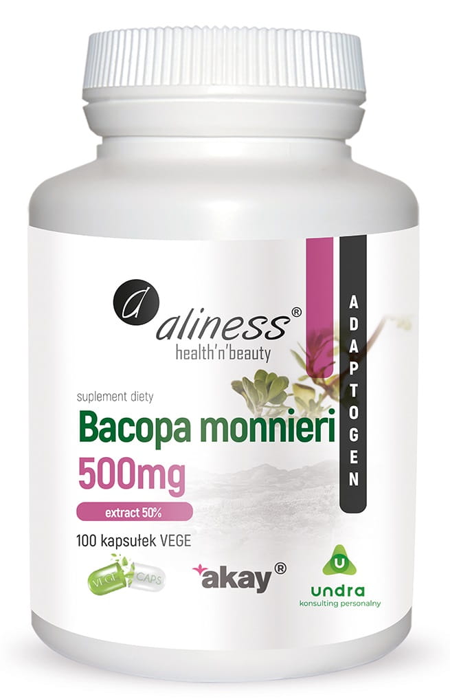 Бакопа Монье Aliness 500 мг, экстракт 50%, 100 капсул