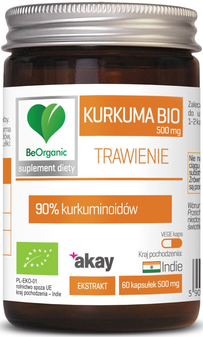 Экстракт куркумы BeOrganic Bio 500 мг, 90% куркуминоидов, с пиперином, 50 капсул