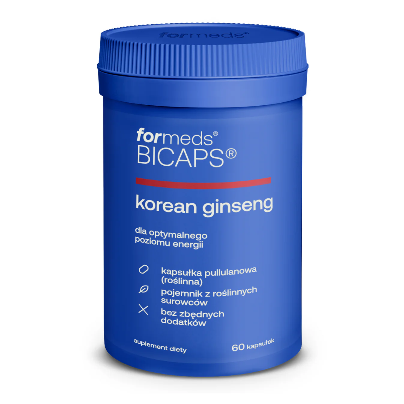 Корейский женьшень ForMeds Bicaps Korean Ginseng 200 мг, иммунитет и память, 60 капсул