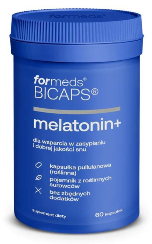 Мелатонин ForMeds Bicaps Melatonin+ 3 мг, со страстоцветом и хмелем, 60 капсул