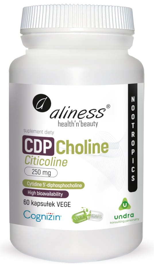 Цитиколин Aliness CDP Choline Cognizin 250 мг, вегетарианские капсулы, 60 капсул
