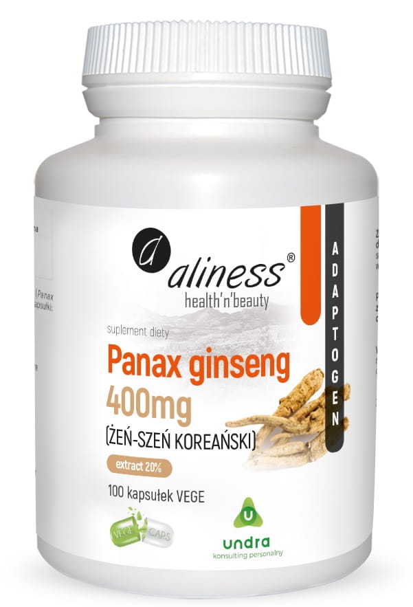 Женьшень корейский Aliness Panax Ginseng 400 мг, 100 капсул