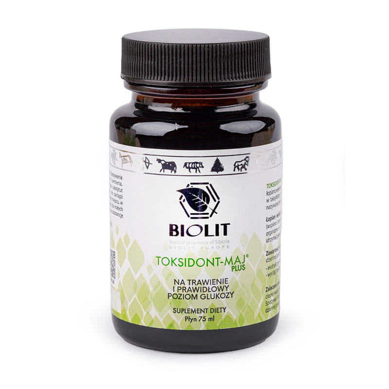 Экстракт корня лопуха Biolit Toksidont Maj Plus, пищеварение и уровень глюкозы, 75 мл