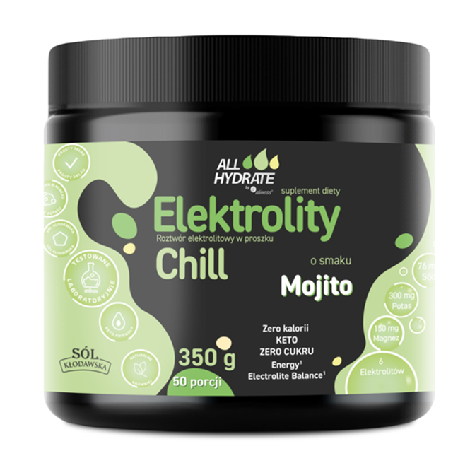 Электролиты Aliness ALLHydrate Chill, с аминокислотами, мохито, 350 г