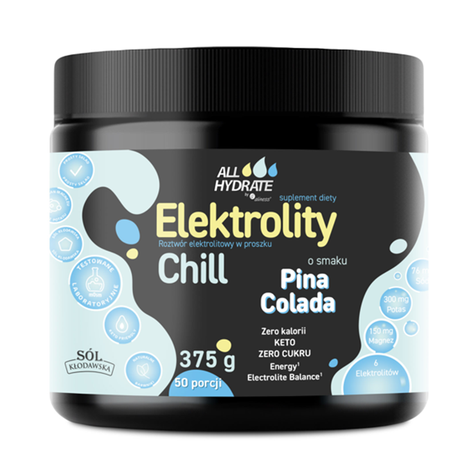 Электролиты Aliness ALLHydrate Chill, с магнием и калием, пина колада, 375 г