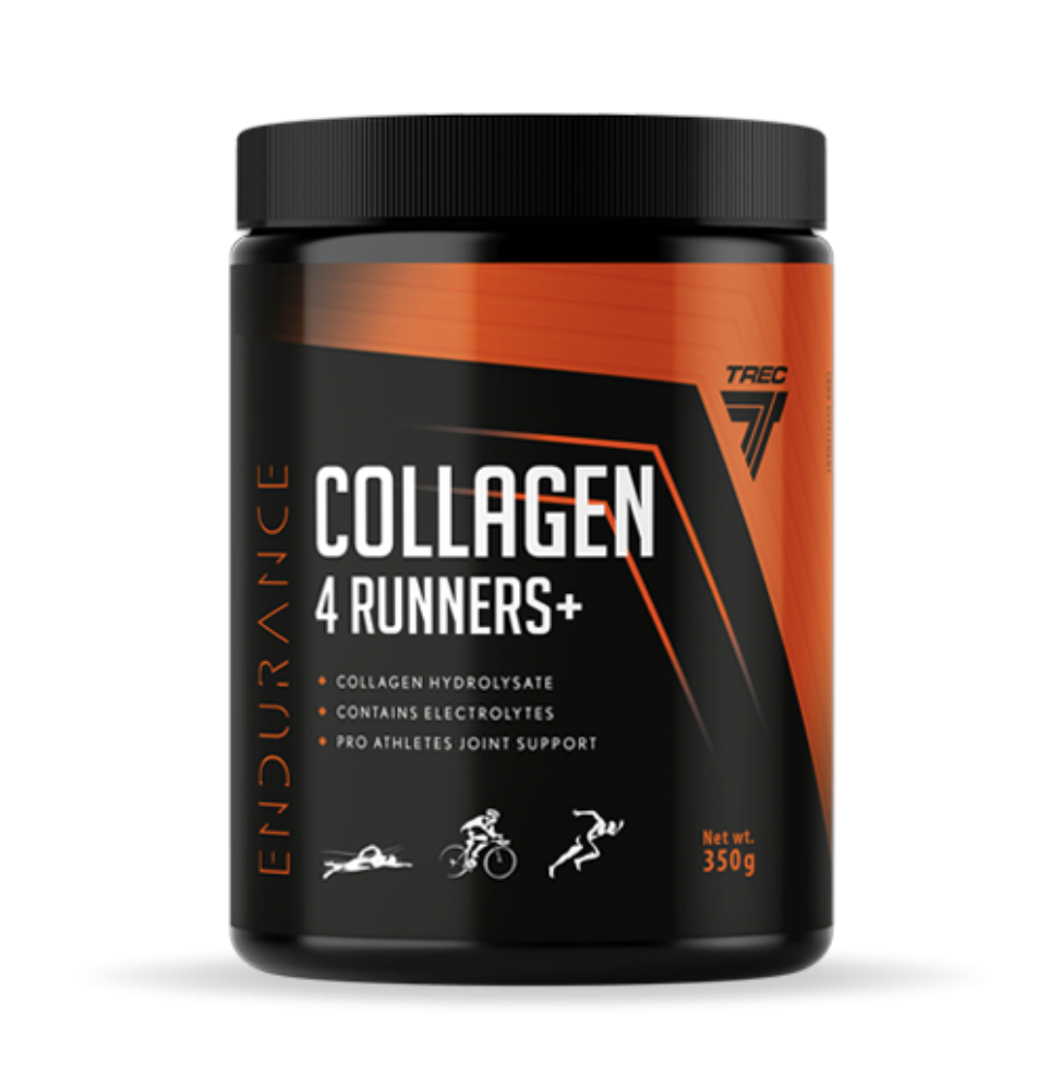 Коллаген Trec Collagen 4 Runners+ 8000 мг, для суставов, апельсин, порошок, 350 г