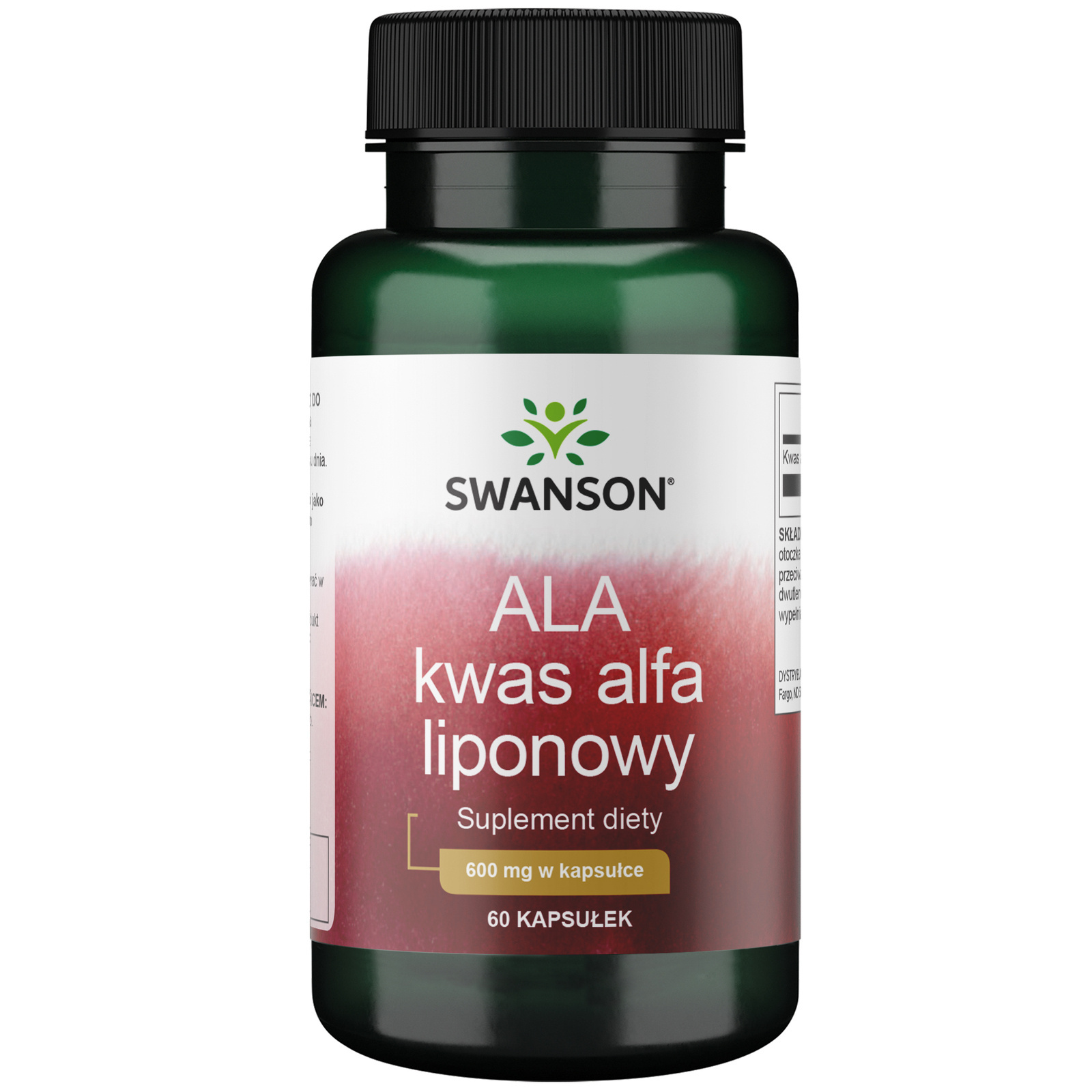 Альфа-липоевая кислота Swanson 600 мг, 60 капсул