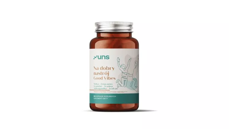 Комплекс для настроения UNS Good Vibes, с мелиссой и шафраном, 60 капсул