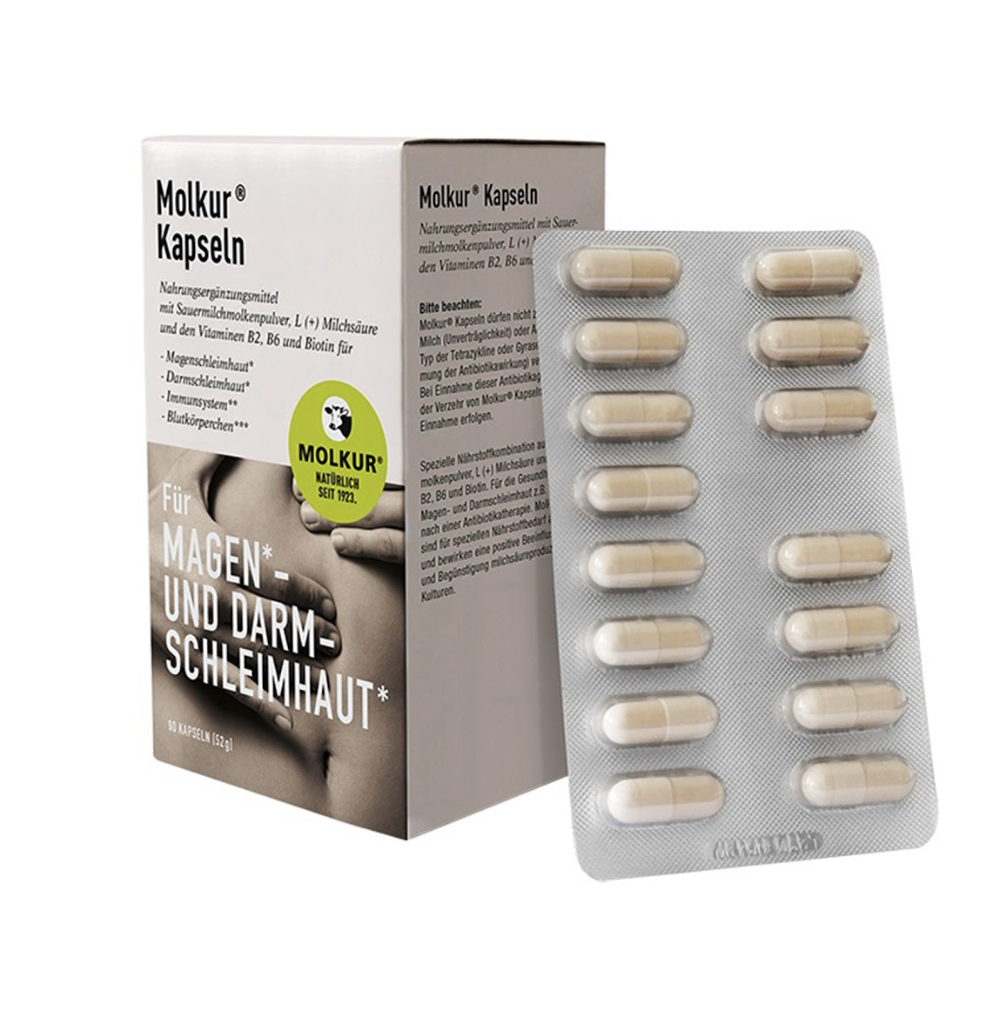 Концентрат молочной сыворотки Dr. Enzmann Molkur, с молочной кислотой, 90 капсул