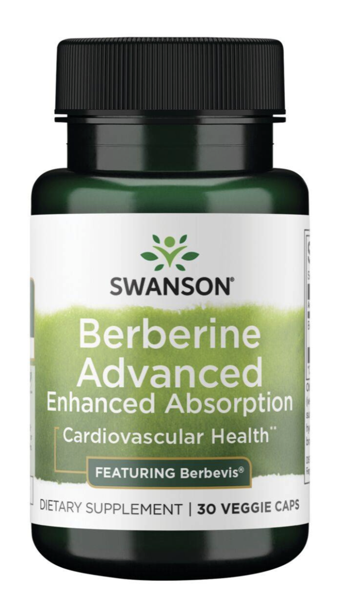 Берберин Swanson Berberine Advanced 550 мг, улучшенное усвоение, 30 капсул