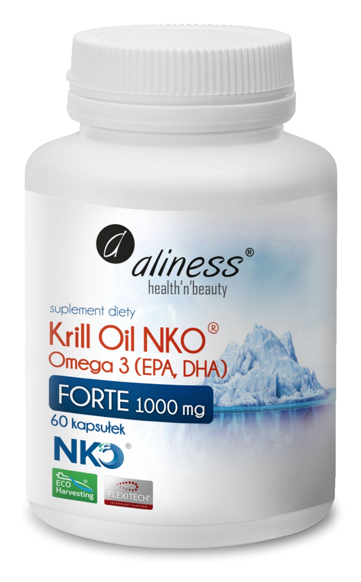 Масло криля Aliness Krill Oil NKO Forte, омега-3, 60 капсул