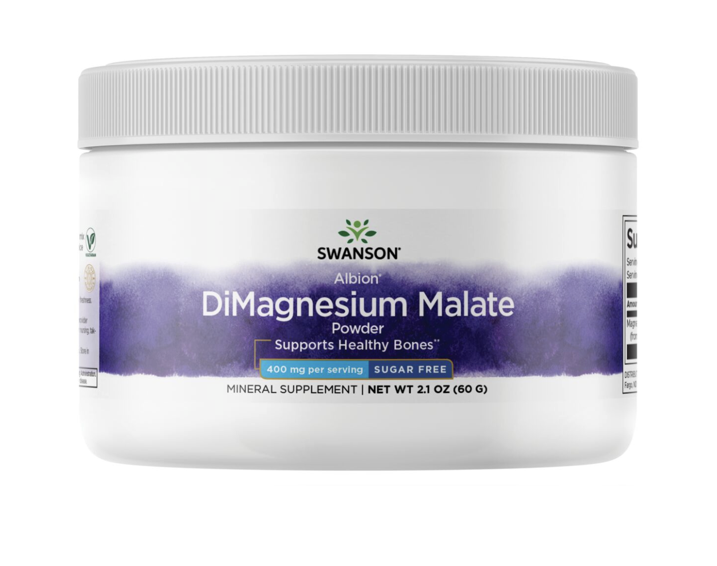 Малат магния Swanson Albion DiMagnesium Malate, порошок, 60 г