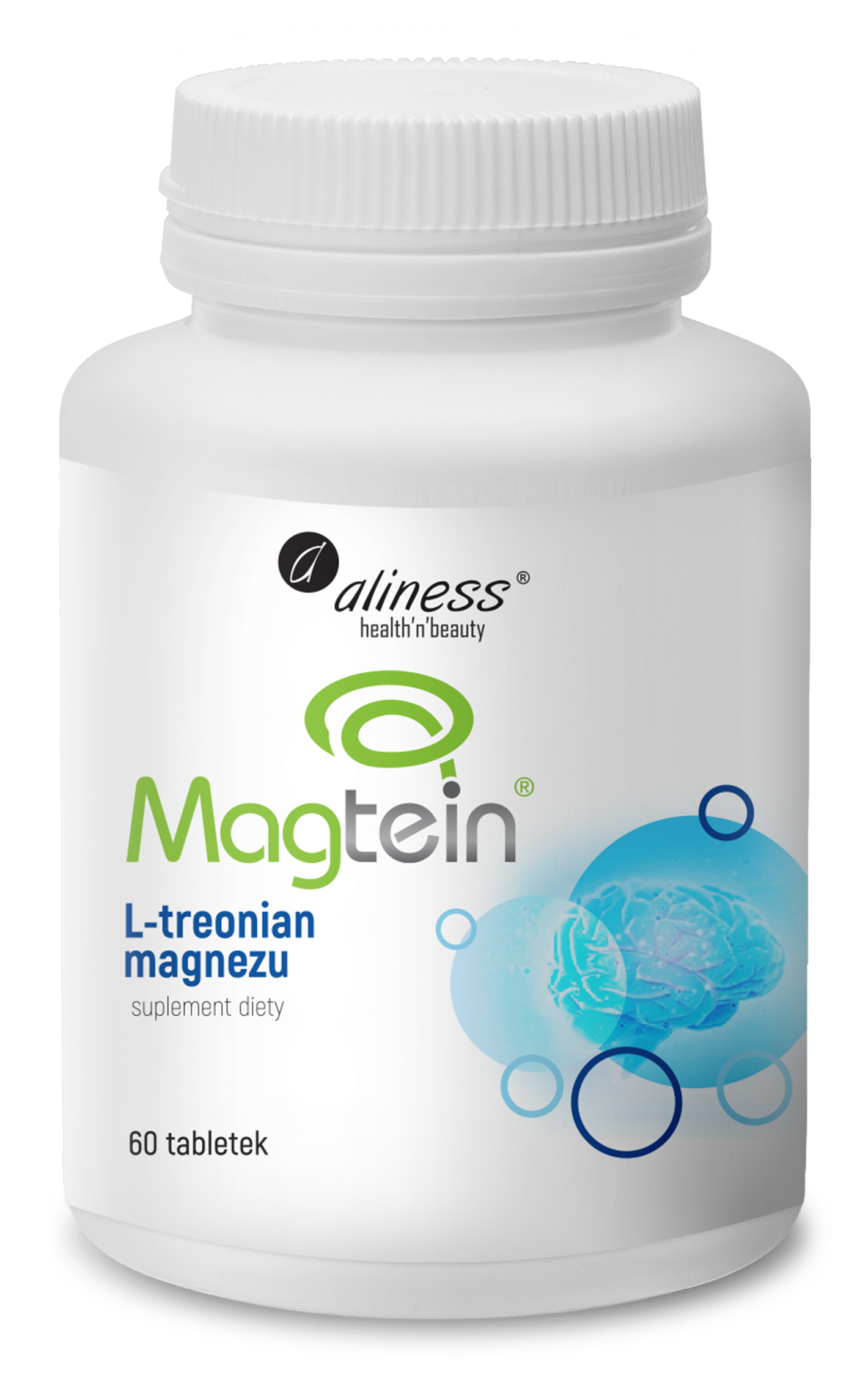 Магний Aliness Magtein, L-треонат магния, 60 таблеток
